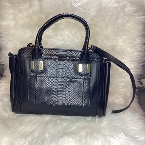 Chloe Black Python 2 Way Tote